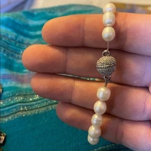 Man-made pearl bracelet